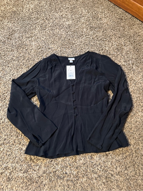 a new day Tops - a new day Black V-Neck Button-Front Blouse